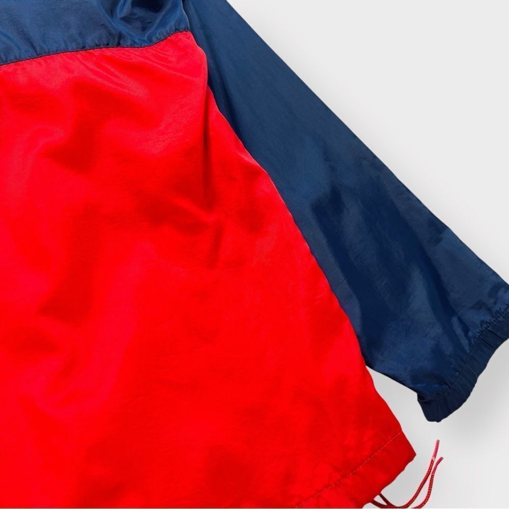 Vtg 70s 80s adidas Windbreaker 1/4 Zip Jacket, Anorak Pocket Hooded Lightweight - Picture 11 of 11